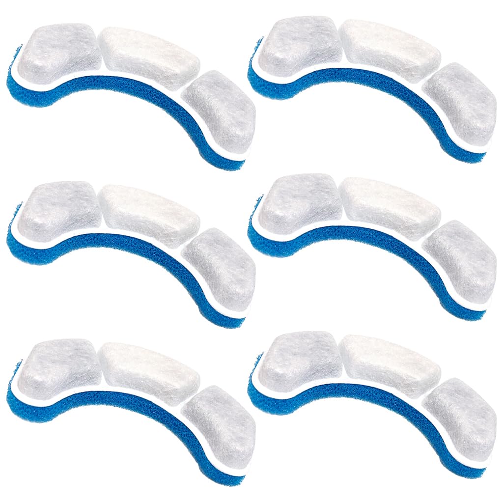 6 PCS Cat Water Fountain Filters Replacement, Cat Fountain Water Arc-Shaped Fliters, Activated Carbon & Nano Bubble Cotton Filtration System, Keep Water Clean Fresh for Cat Fountain