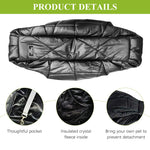 Qpets Pet Carrier Bag for Cats and Dogs with Wide Shoulder Strap and Side Pockets | Soft Breathable Travel Sling