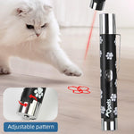 Qpets Cat Toy Laser Pointer with 5 Patterns and Integrated USB Rechargeable Pen for Cats and Dogs