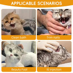 Qpets Cat Muzzle Collar for Bathing and Recovery with Transparent Ventilated Hood | Breathable Anti Licking Protective Mask