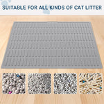 Qpets Cat Litter Mat for Cleaner Floors with Grooved Silicone Surface 24x14.96 in | Anti Slip Backing