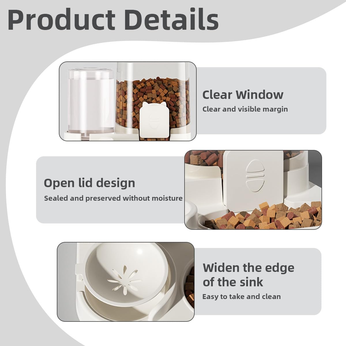 Qpets Cat Feeding Bowl for Dry and Wet Food with 8.5 cm Elevation and Food‑Grade PP | 14 cm Diameter