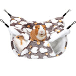 Qpets Winter Hammock Bed for Small Animals featuring 4 Inlets and Roof | 30×30 cm Plush Hanging House