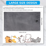 Qpets Dog Bath Towel for Cats and Dogs featuring Cute Paw Print | Ultra Absorbent Microfiber 50x100 cm