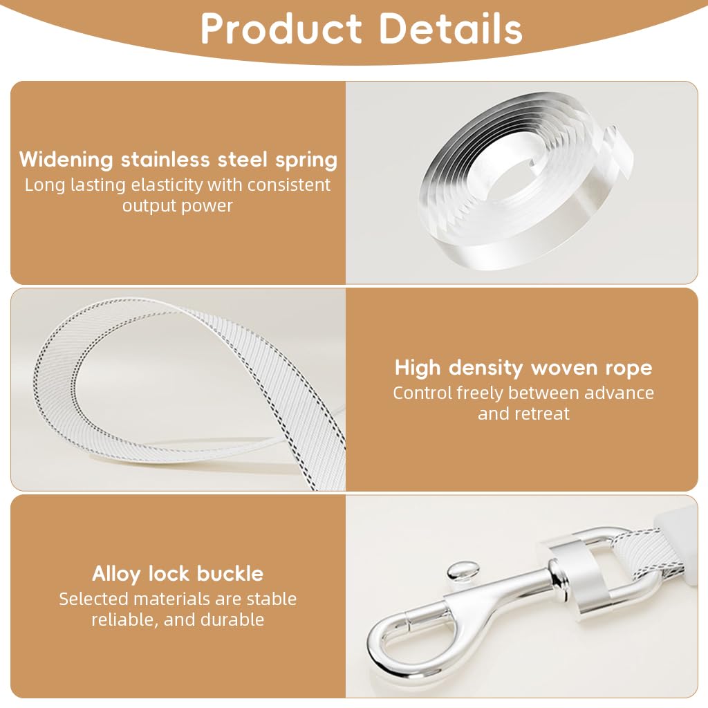 Qpets Retractable Dog Leash with 16.4 ft Tape and 360° Swivel Clasp | Comfort Silicone Handle