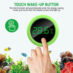 Qpets Wireless LED Aquarium Thermometer for Fish Tanks with 0–60 °C Range and 5‑Second Sensor | LCD Display Stick‑On Design