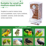 Qpets Bird Feeder for Cage with Screw-Fixed Mount and 14.3×5.5×3 cm Plastic Design | Inside or Outside Use