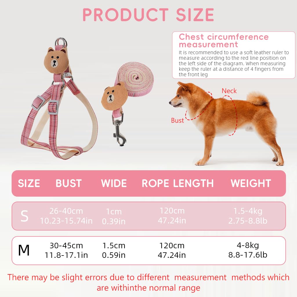 Qpets No Pull Dog Harness and Leash Set with Dual D Rings and 1.2m Tangle Free Swivel Clasp for Medium Dogs