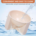 Qpets Raised Cat Bowl for Comfortable Eating with 14cm Tilted Design | Reduces Neck & Joint Strain