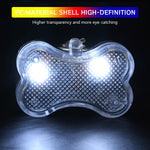 Qpets Dog Collar Charms for Night Safety featuring 7 Color LED Light and Waterproof Design