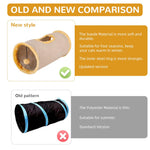 Qpets Cat Play Tunnel for Hiding and Exercise with 25cm Top Opening | Collapsible Plush 50cm Cave