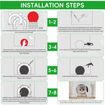 Qpets Cat Door for Interior Doors with 16.5–22 cm Opening and 360° Silent Hinge | ABS Build