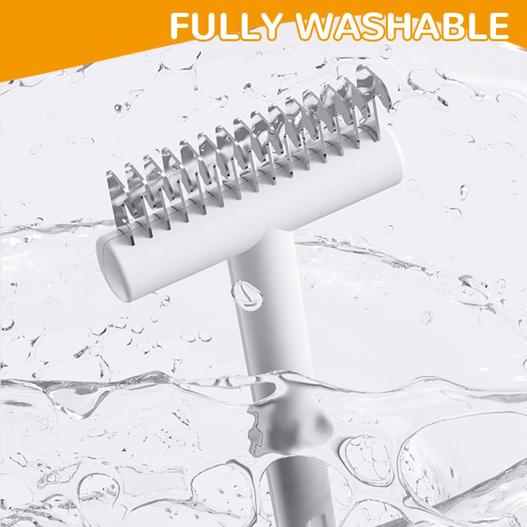 Qpets Shedding Slicker Brush for Dogs and Cats with Stainless Steel Pins | Removes Loose Hair Mats and Tangles