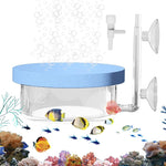 Qpets Air Stone for Aquarium with 8.5cm Alumina Disk and Dual Suction Cup | Adjustable Air Flow Valve