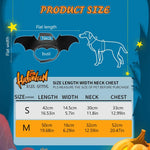 Qpets Bat Wing Costume for Cat and Dog featuring 50cm Wings with Hoop and Loop Closure | Black Felt Halloween Pet Outfit