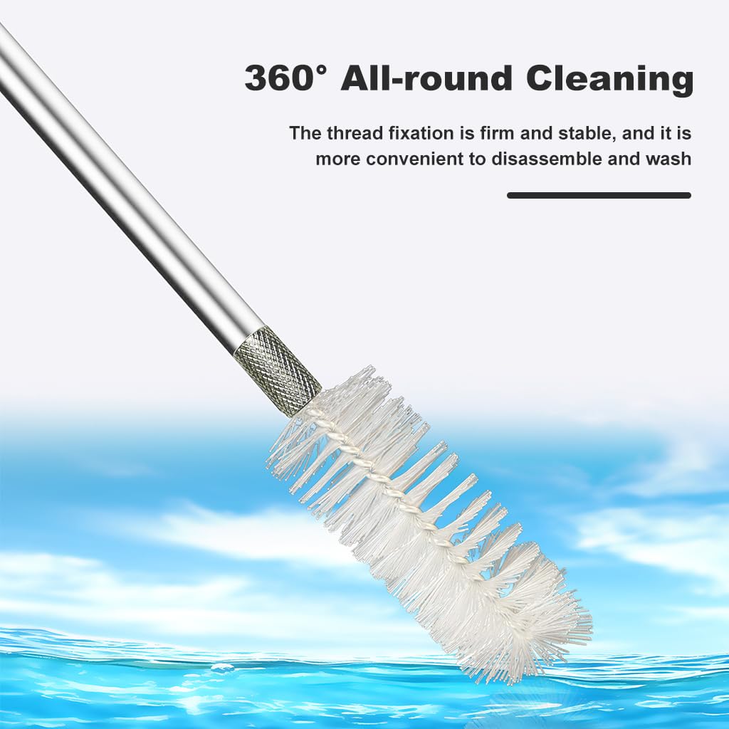 Qpets Aquarium Cleaning Tool with 16.5 in Stainless Steel Handle and 3 Attachments | Includes 10 Scraper Blades