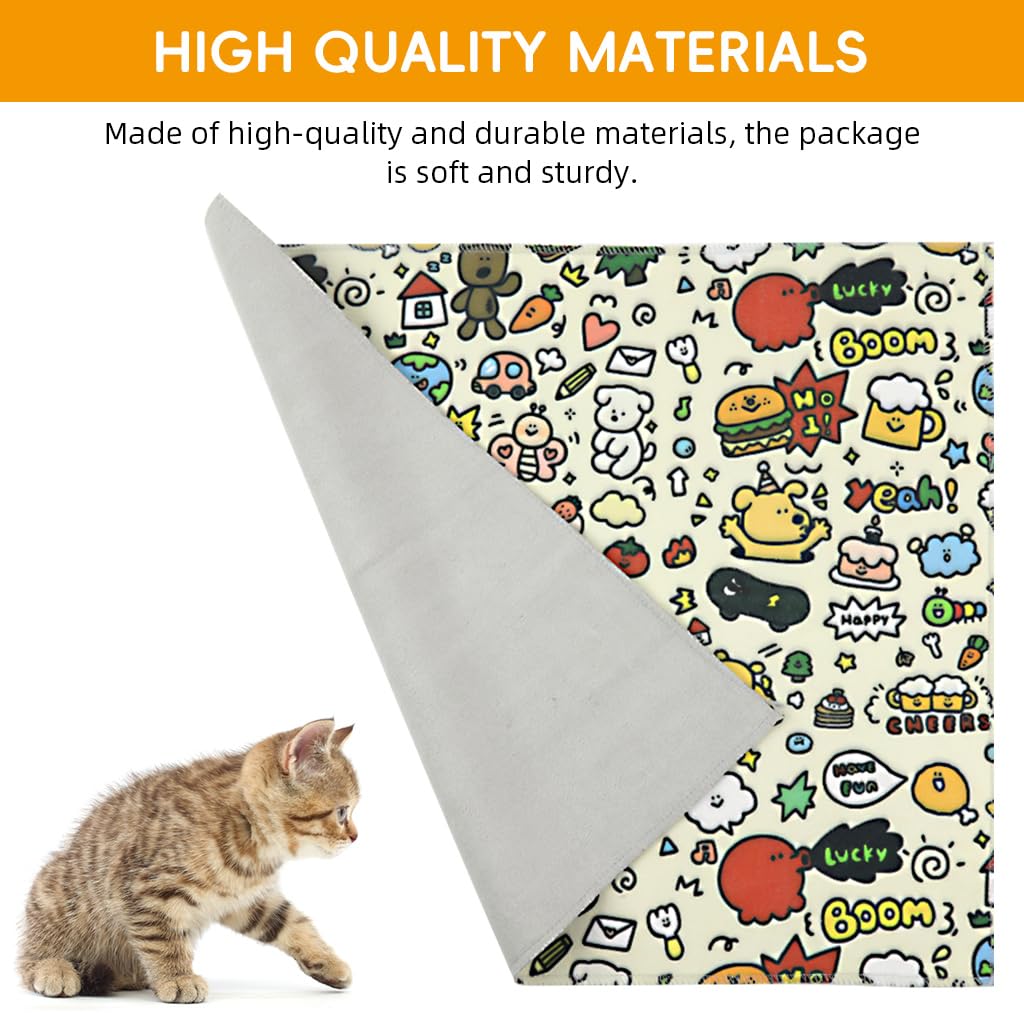 Qpets Cat Swaddle for Grooming and Owner Protection with Magic Snap Closure | 55cm x 55cm Soothing Anti Scratch Wrap