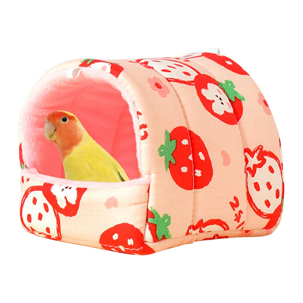 Qpets Hamster House for Small Pets with 3D Support Structure and Plush Fleece Lining 19x18x14cm