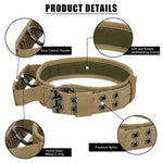 Dog Collar Nylon Tactical Dog Collar with D Ring & Handle Adjustable Dog Collar with Reflective Safety Strip Dog Training Collar for Medium Large Dogs(XL, 20''-25.5'')