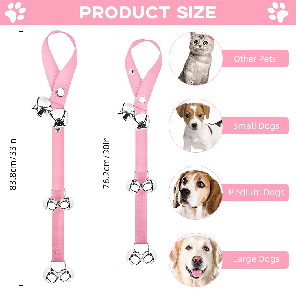 Qpets Dog Training Bells for Behavior and Potty Training with 33 inch Adjustable Hanging Strap | Encourages Clear Communication Between Puppies and Adult Dogs