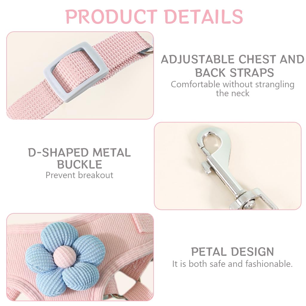 Qpets Cat Vest Harness for Small Cats with 1.2m Leash featuring Quick Release Buckle | Breathable Fabric and Adjustable Straps