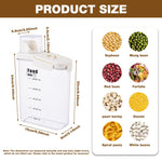 Qpets Airtight Pet Food Container 2.8L with Built in Date Tracker and Measuring Cup | Food Grade PET Jar for Dry Grains