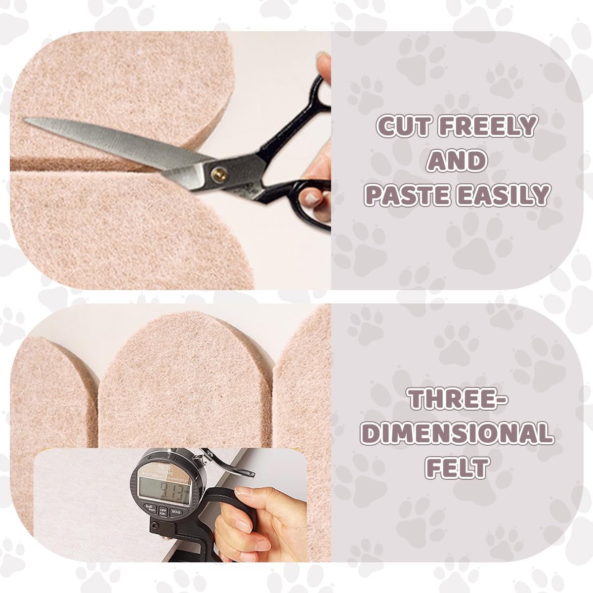 Qpets Cat Scratcher Mat for Wall Protection with Self-Adhesive Design 30x60cm PVC Felt | Decorative Fence Style