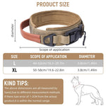 Qpets Dog Collar for Training with PU Handle and Reflective Strip | Adjustable Nylon for Large Dogs 17–20 in