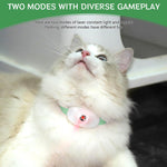 Qpets Cat Collar Laser Pointer for Interactive Play with Dual Laser Modes and USB Rechargeable Silicone Design