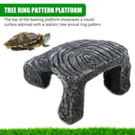 Qpets Resin Turtle Basking Platform for Small Tanks with Triangle Structure and Stair Design 13.5x11x5.5 cm