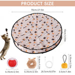 Qpets Interactive Cat Toy Mat for Exercise with USB Rolling Ball and 70x10cm Oxford Cloth Pad