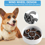 Qpets Slow Feeder Insert for Dogs and Cats with Puzzle Design and 4.3 in Fit | Food Grade Silicone