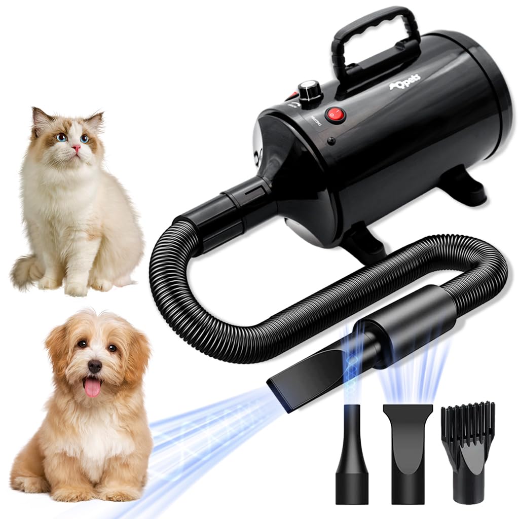 Qpets Dog Grooming Machine with 7 Interchangeable Heads and Integrated Vacuum System | Ergonomic Handle for Mess Free Pet Care