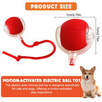 Qpets Dog Toy Ball for Cats and Dogs with Triple Play Modes and USB Rechargeable Design
