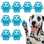 Qpets Dog Paw Protector Pads for Walking with 8Pack 50x46mm Size and Silicone Nubs | Water Resistant Self Adhesive Pads for Senior Dogs