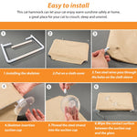 Qpets Cat Hammock 30 x 54cm for Window Resting with Upgrade Safe Suction Cup | Cozy Bed