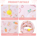 Qpets Cat Play Tunnel Toy with Multi Open Holes and Hanging Plush Ball | 25cm Dia 110cm Long Collapsible Polyester Tube