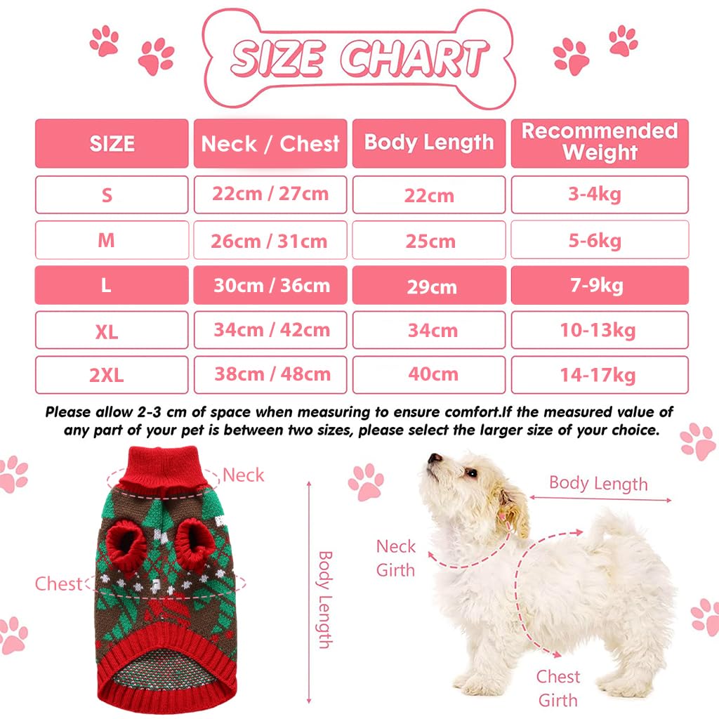 Qpets Dog Sweater for Winter with Ribbed Cuffs and Hemline 28cm Length Red Knit | Small Dogs