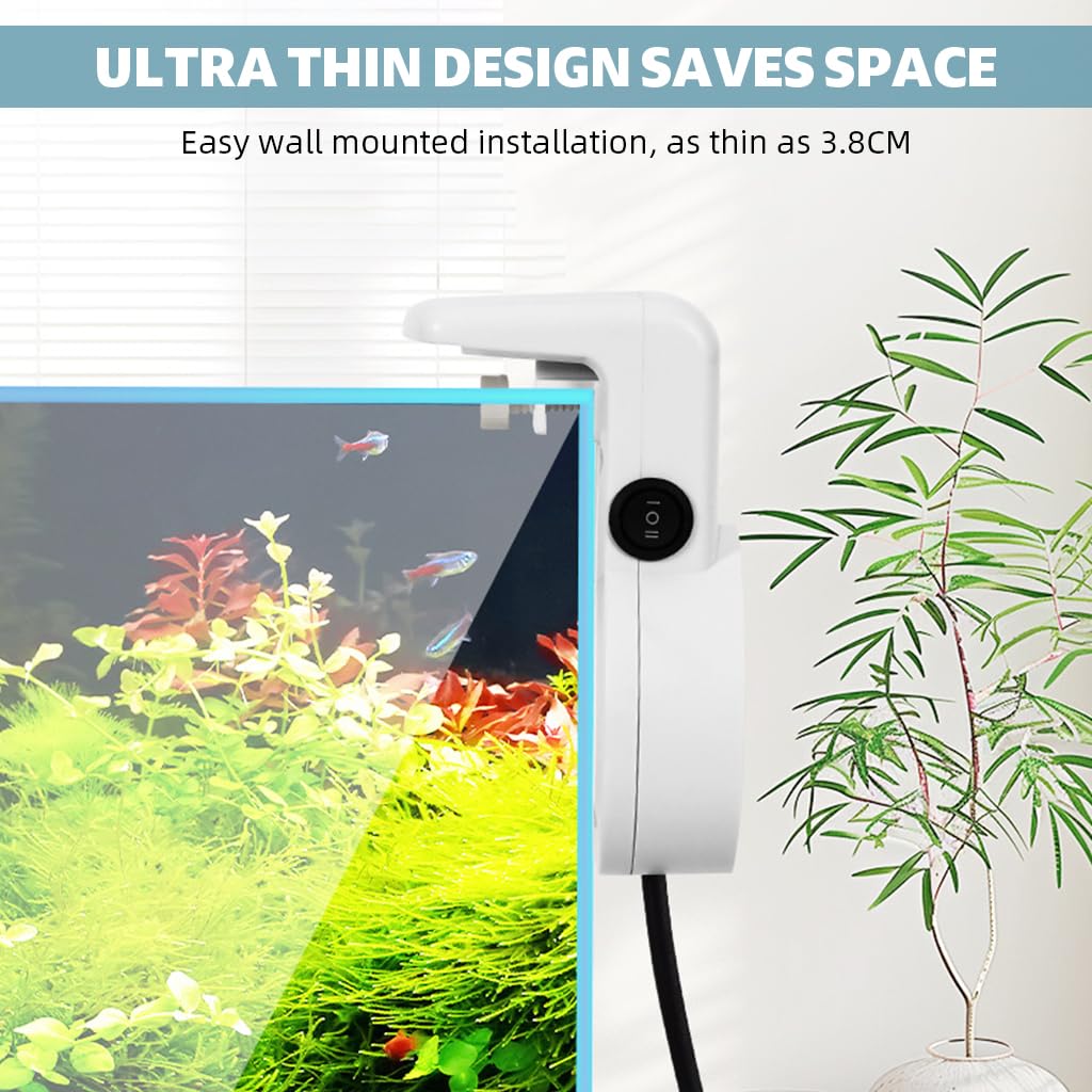 Qpets Aquarium Cooling Fan for Rimless Tanks with 2 Speed Settings and Silent USB Operation