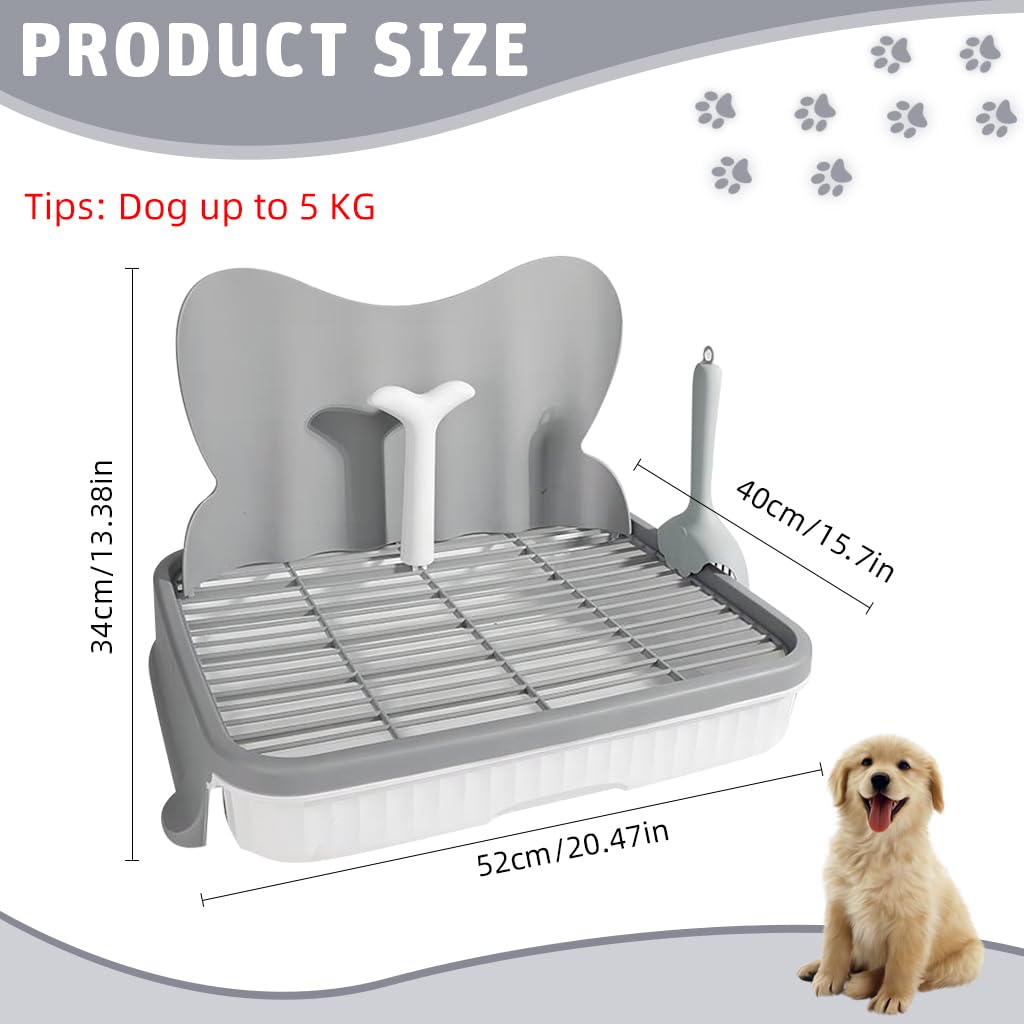 Qpets Dog Potty Training Tray for Small Dogs up to 5 kg with Mesh Grid and Quick Drain | Indoor and Outdoor Toilet