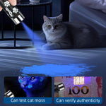 Qpets Cat Toy Laser Pointer with 5 Patterns and Integrated USB Rechargeable Pen for Cats and Dogs