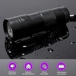 Qpets UV Light Torch for Pet Stain and Leak Detection with 12 LEDs and Aluminum Alloy Body