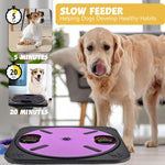 Qpets Dog Slow Feeder with Rotating Nail Grinding Disc for Better Digestion | Food‑Grade Plastic Bowl