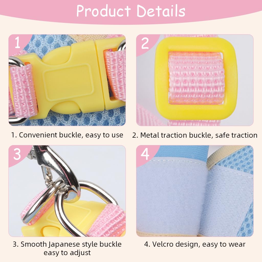 Qpets Cat Vest Harness for Outdoor Walking with 1.5m Leash and 360 Swivel Hook | M Size 35–40cm