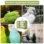 Qpets Foldable Travel Bird Cage for Small Birds with Perch Food Tray and Water Cup | Portable Quick Setup Carrier