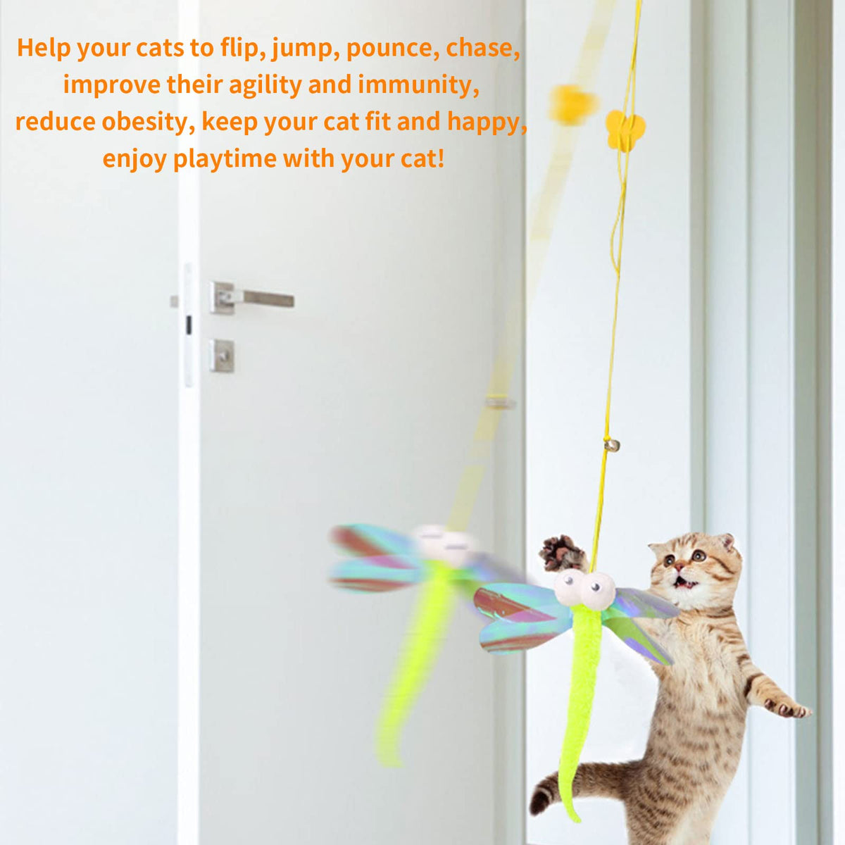 Cat Teaser Rod Toy Cat Toys for Kittens Cat Toy Cat Toys Interactive Toys for Cats for Indoor Cat Wand Teaser Cat Feather Wand Toy Kitten Toys Suction Cup Design