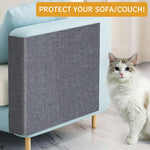 Qpets Cat Scratch Pad for Furniture Protection with Self Adhesive Design 30x100cm | Cuttable Polyester Mat