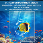 Qpets Small Desk Fish Tank for Home or Office with LED Light Air Pump and Thermometer