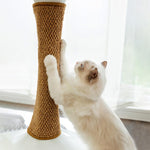 Qpets Cat Scratcher Mat for Floor and Sofa Protection with Self Adhesive Straps 30×60cm Sisal Hemp Bed | Indoor Cat Resting Pad