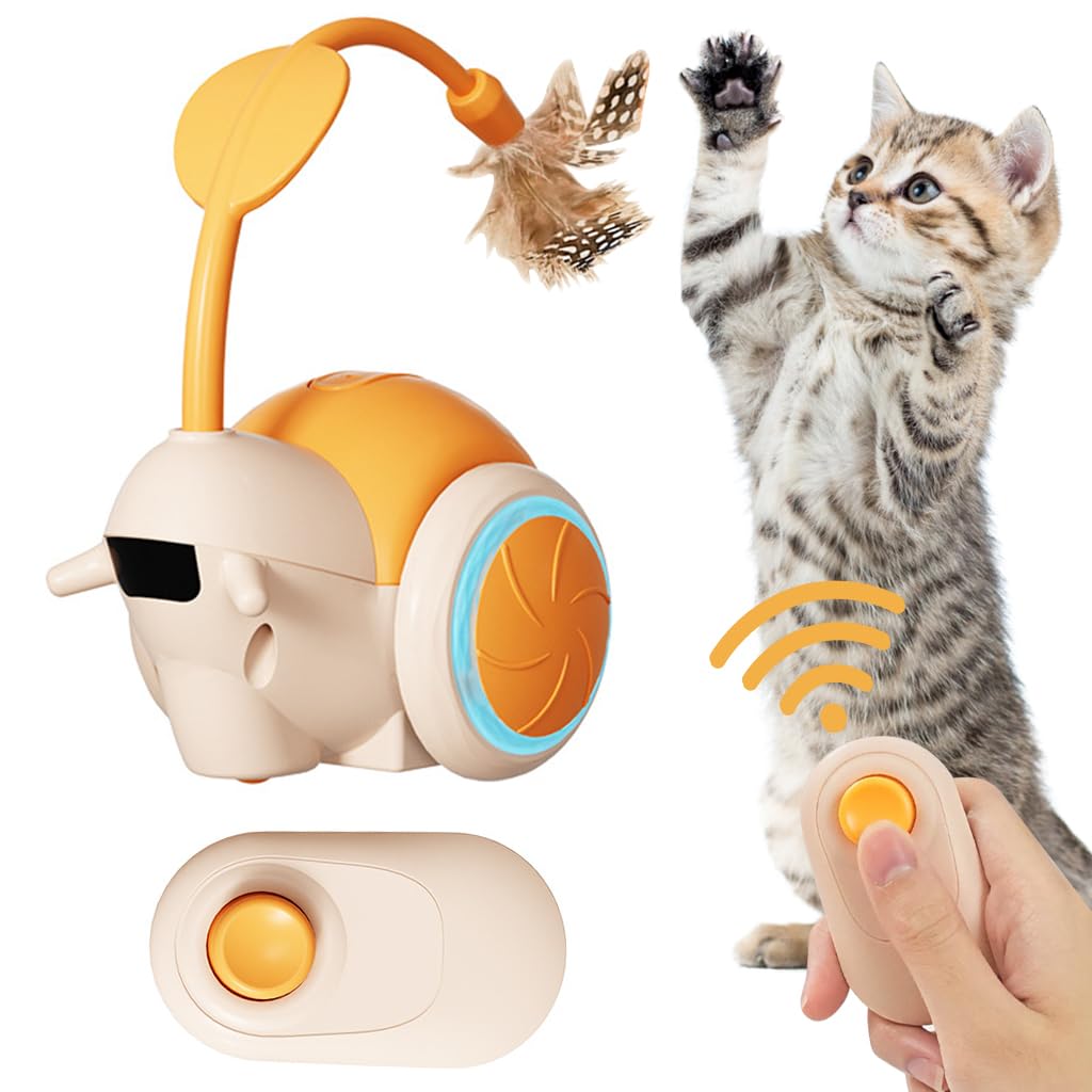 Qpets Cordless Snail Cat Toy with Dual Modes and Motion Sensor | USB Rechargeable 50‑Minute Playtime